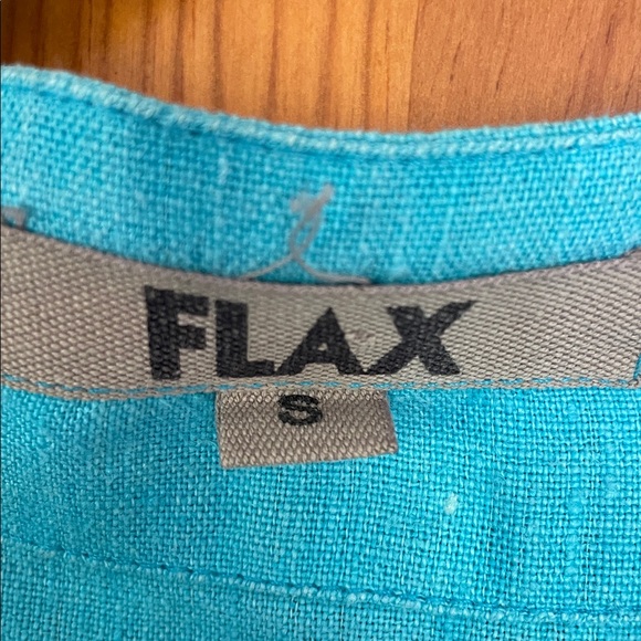 Flax Turquoise V-Neck Cardigan - Picture 2 of 8